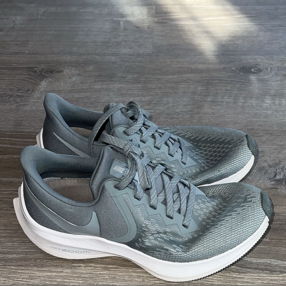 Nike Zoom Charcoal and White Athletic Sneakers